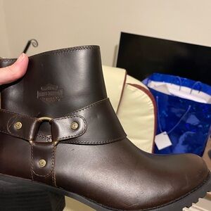 Harley-Davidson Brown Leather Motorcycle Boots